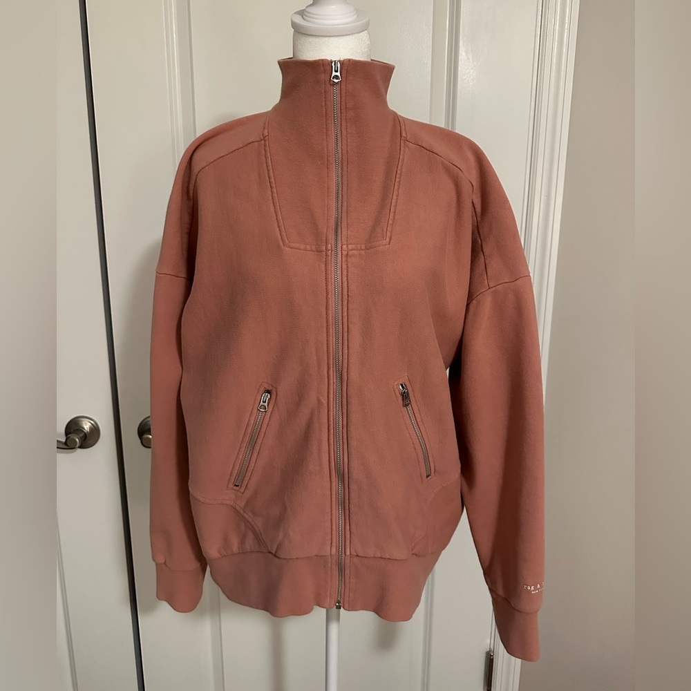 rag & bone Women’s Full Zip Mock Neck Sweatshirt Jacket